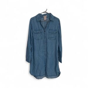 Philosophy Blue Chambray Shirt Dress